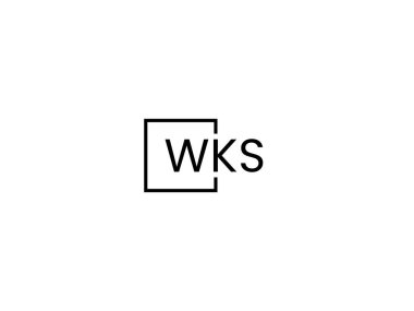 WKS harfleri logo tasarım vektör şablonu
