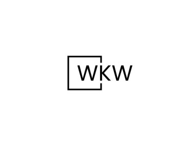 WKW harfleri logo tasarım vektör şablonu