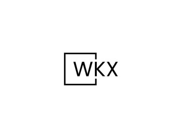 WKX harfleri logo tasarım vektör şablonu