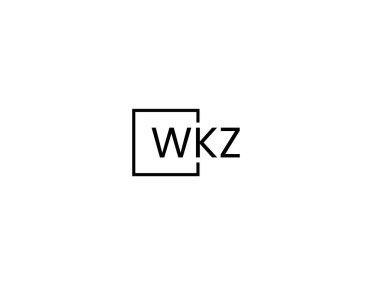 WKZ harfleri logo tasarım vektör şablonu