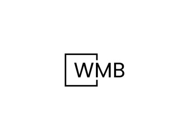 WMB harfleri logo tasarım vektör şablonu