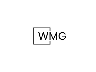 WMG harfleri logo tasarım vektör şablonu