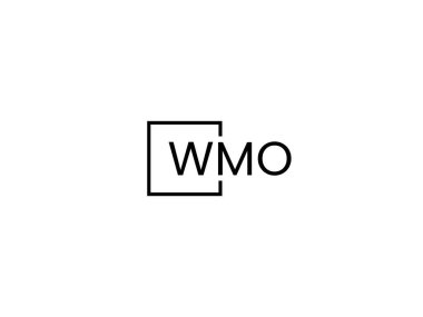 WMO harfleri logo tasarım vektör şablonu