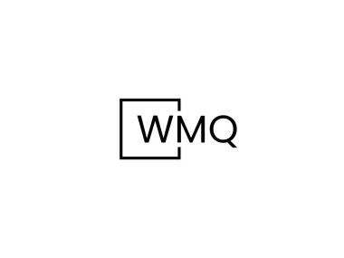 WMQ harfleri logo tasarım vektör şablonu