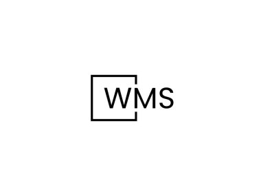 WMS harfleri logo tasarım vektör şablonu