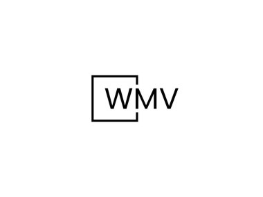 WMV harfleri logo tasarım vektör şablonu