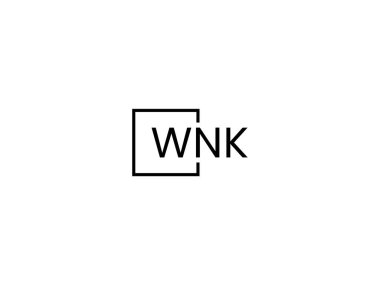 WNK harfleri logo tasarım vektör şablonu