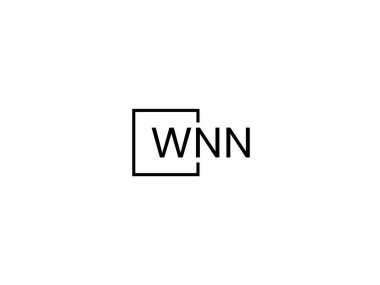 WNN harfleri logo tasarım vektör şablonu