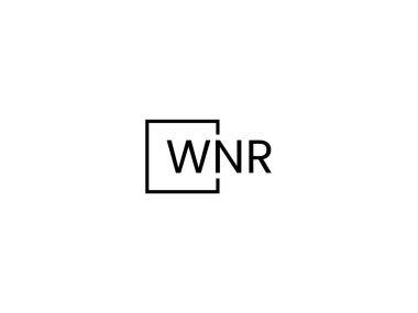 WNR harfleri logo tasarım vektör şablonu