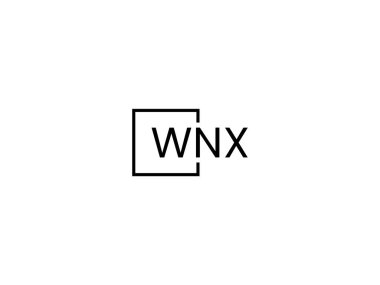 WNX harfleri logo tasarım vektör şablonu