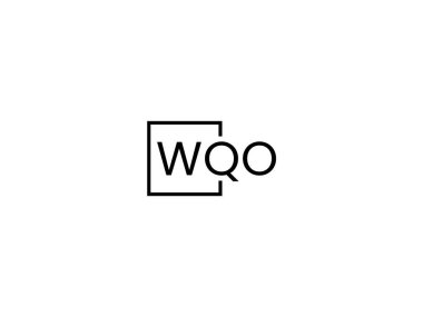 WQO harfleri logo tasarım vektör şablonu