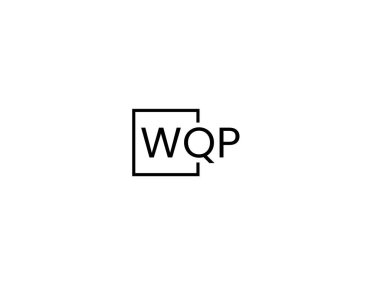 WQP harfleri logo tasarım vektör şablonu