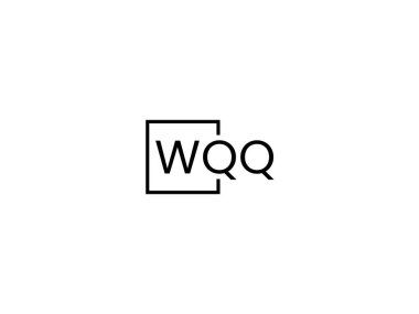 WQQ harfleri logo tasarım vektör şablonu