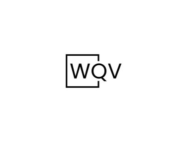 WQV harfleri logo tasarım vektör şablonu