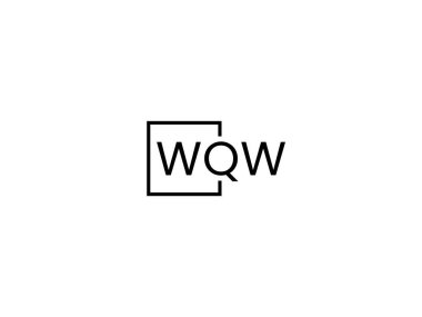 WQW harfleri logo tasarım vektör şablonu