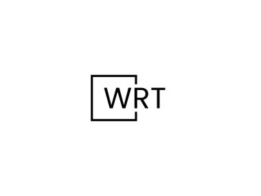 WRT harfleri logo tasarım vektör şablonu