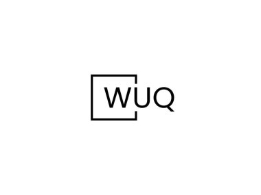 WUQ harfleri logo tasarım vektör şablonu
