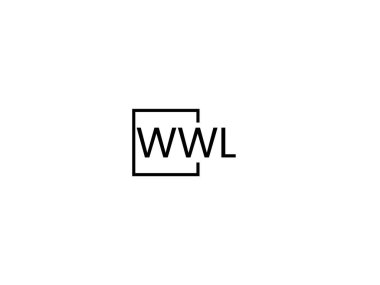 WWL harfleri logo tasarım vektör şablonu