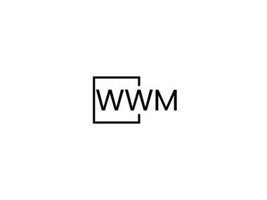 WWM harfleri logo tasarım vektör şablonu