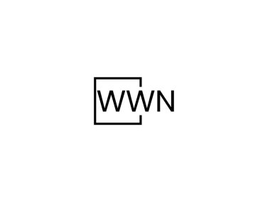 WWN harfleri logo tasarım vektör şablonu