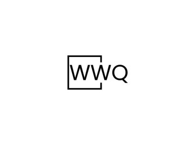 WWQ harfleri logo tasarım vektör şablonu