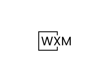 WXM harfleri logo tasarım vektör şablonu