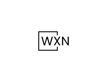 WXN harfleri logo tasarım vektör şablonu