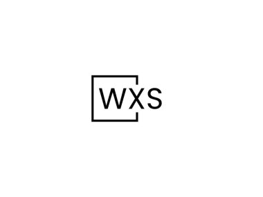 WXS harfleri logo tasarım vektör şablonu