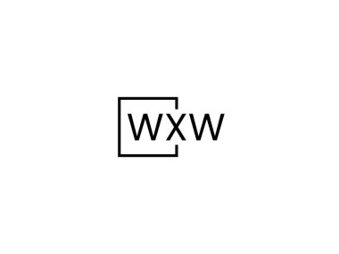 WXW harfleri logo tasarım vektör şablonu
