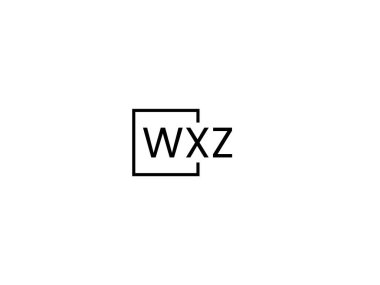 WXZ harfleri logo tasarım vektör şablonu