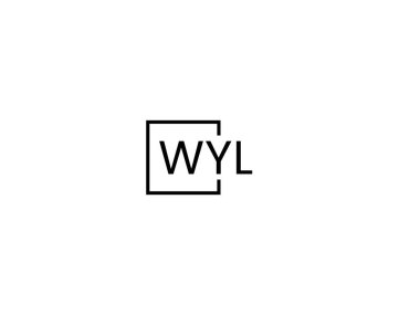 WYL harfleri logo tasarım vektör şablonu