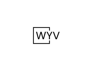 WYV harfleri logo tasarım vektör şablonu