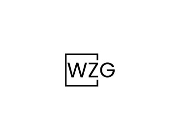 WZG harfleri logo tasarım vektör şablonu