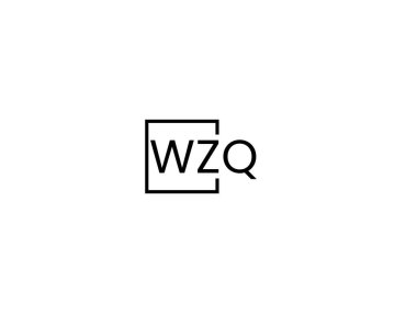 WZQ harfleri logo tasarım vektör şablonu