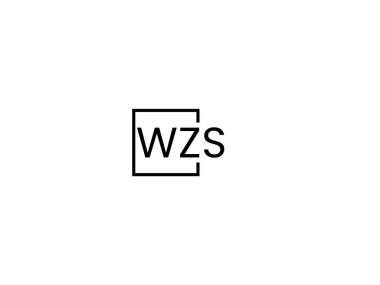 WZS harfleri logo tasarım vektör şablonu