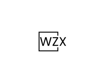 WZX harfleri logo tasarım vektör şablonu