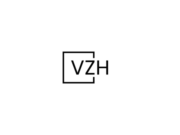 Vzh Harfleri Logo Tasarım Vektör Şablonu — Stok Vektör