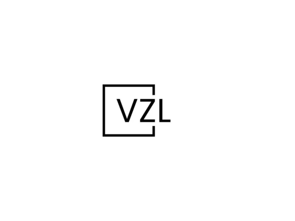 Vzl Bokstäver Logotyp Design Vektor Mall — Stock vektor