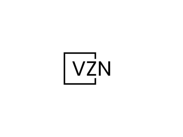 Vzn Buchstaben Logo Design Vektor Vorlage — Stockvektor
