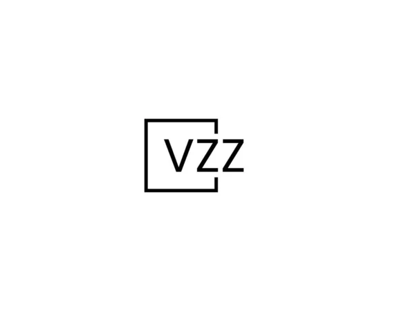 Vzz Bokstäver Logotyp Design Vektor Mall — Stock vektor