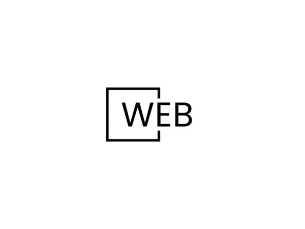 Web Letters Logo Ontwerp Vector Template — Stockvector