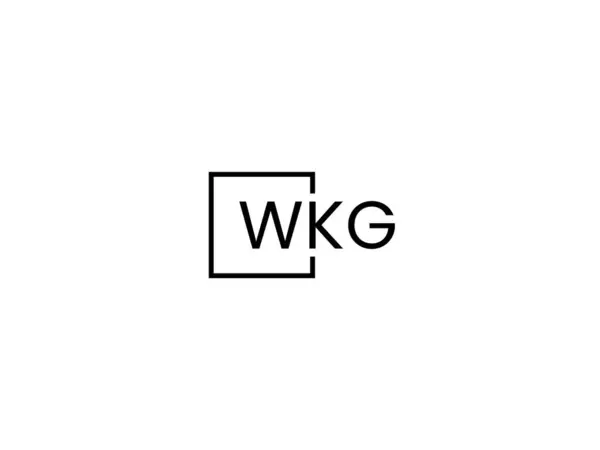 Wkg Bokstäver Logotyp Design Vektor Mall — Stock vektor