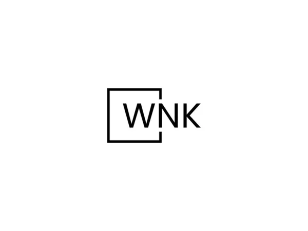 Wnk Letras Logotipo Diseño Vector Plantilla — Vector de stock