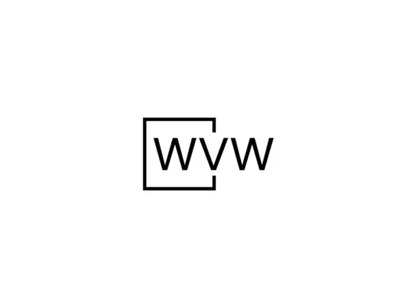 Wvw Letras Logotipo Design Vetor Modelo — Vetor de Stock