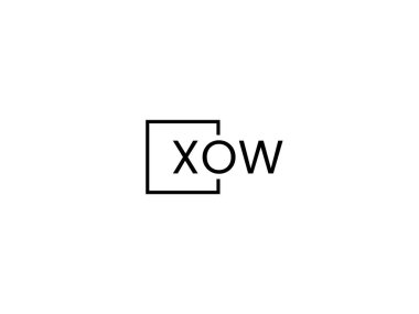 xow harfleri logo tasarım vektör şablonu
