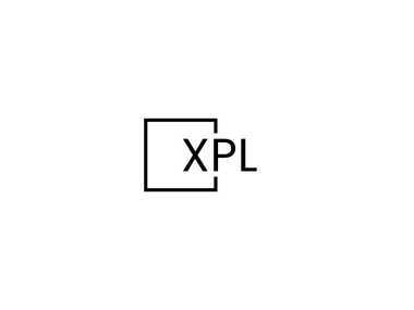 xpl harfleri logo tasarım vektör şablonu