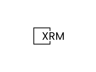 xrm harfleri logo tasarım vektör şablonu