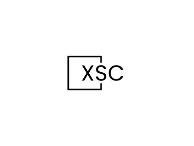 xsc harfleri logo tasarım vektör şablonu