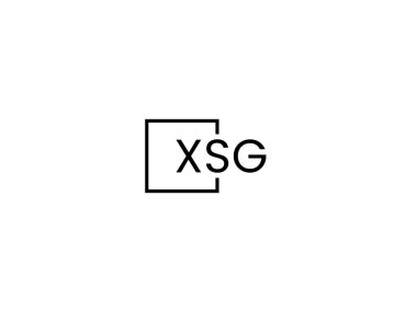 xsg harfleri logo tasarım vektör şablonu