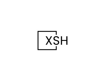 xsh harfleri logo tasarım vektör şablonu